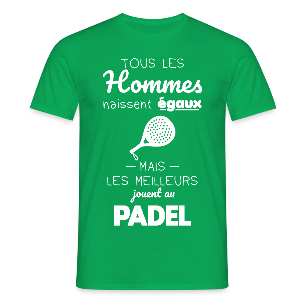 T-shirt Homme - Les Meilleurs Jouent Au Padel - vert
