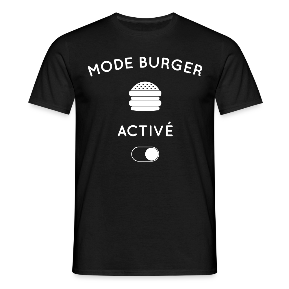 T-shirt Homme - Mode burger activé - noir