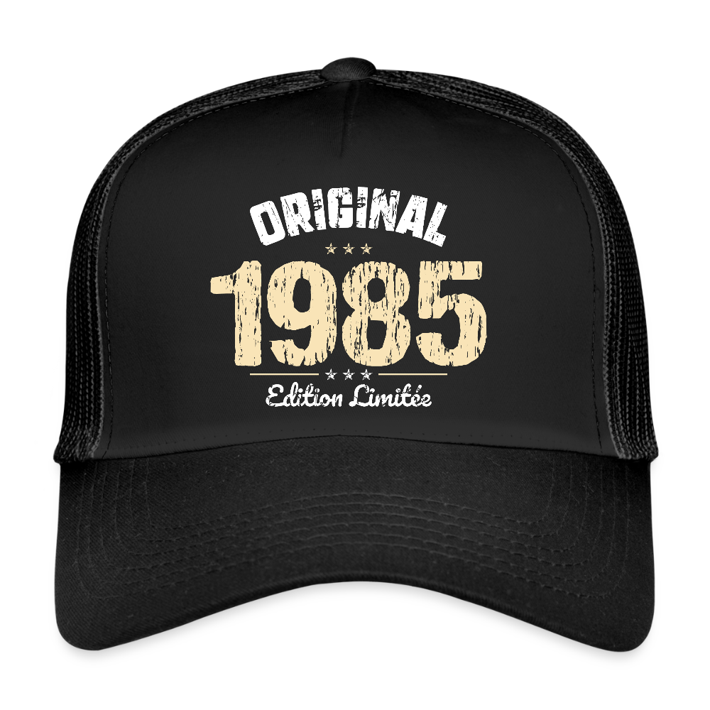 Casquette Trucker - Anniversaire 40 Ans - Original 1985 - noir/noir