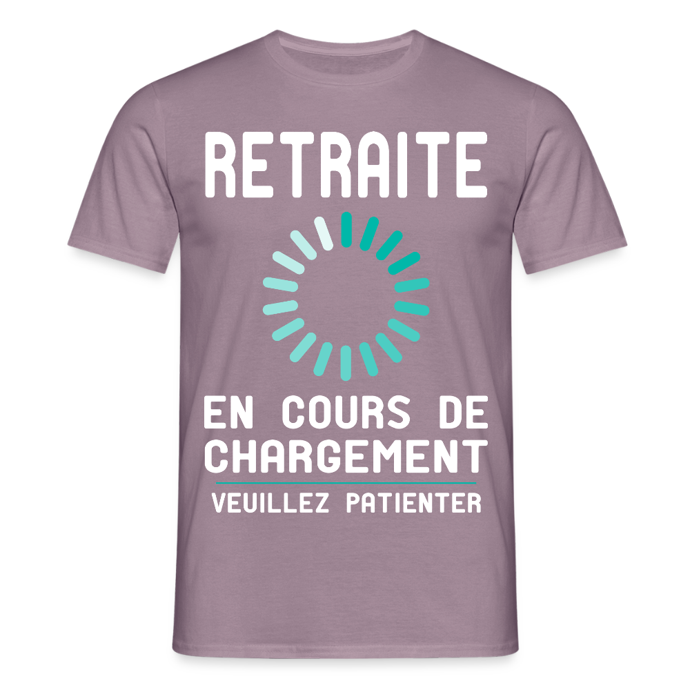 T-shirt Homme - Retraite en cours de chargement - mauve gris