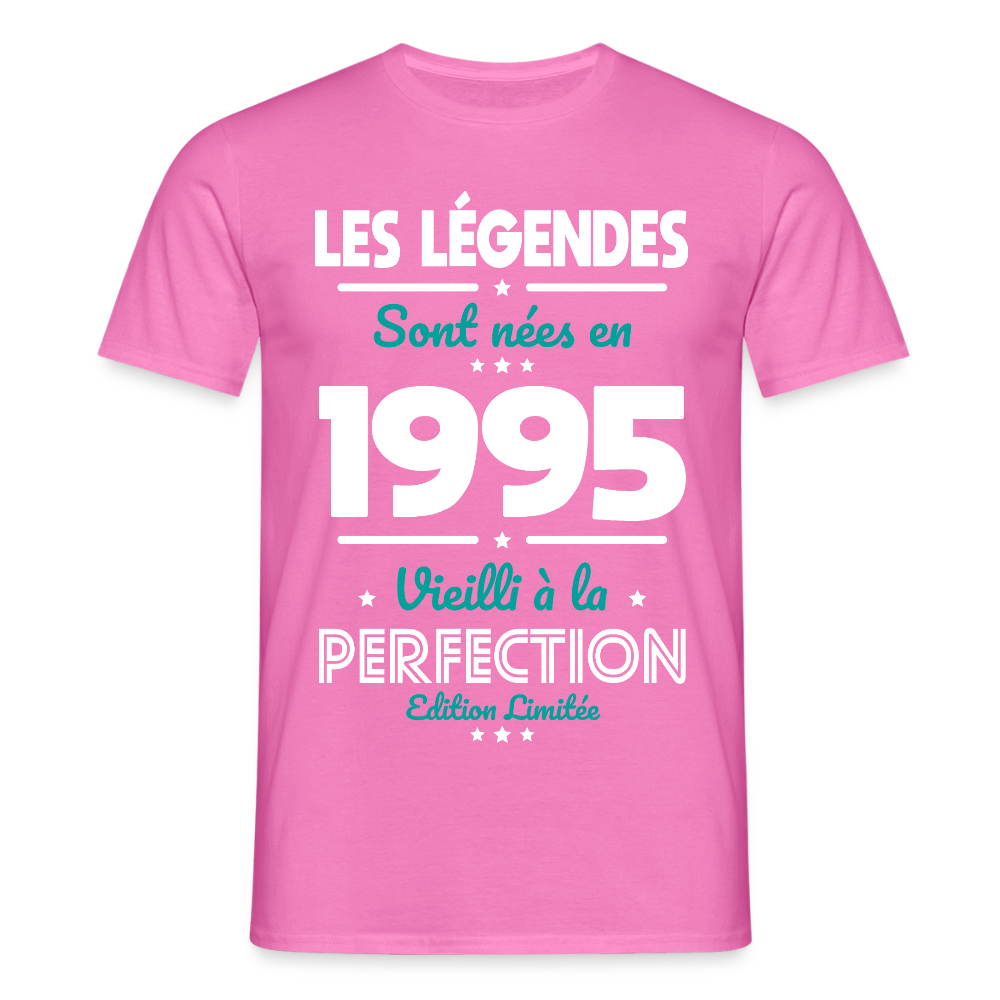 T-shirt Homme - Anniversaire 30 Ans - Les Légendes sont nées en 1995 - rose