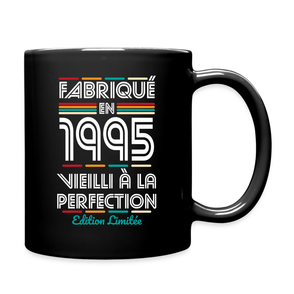 Mug uni - Anniversaire 30 Ans - Fabriqué en 1995 - noir