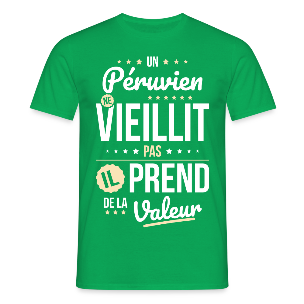 T-shirt Homme - Un Péruvien ne vieillit pas - vert