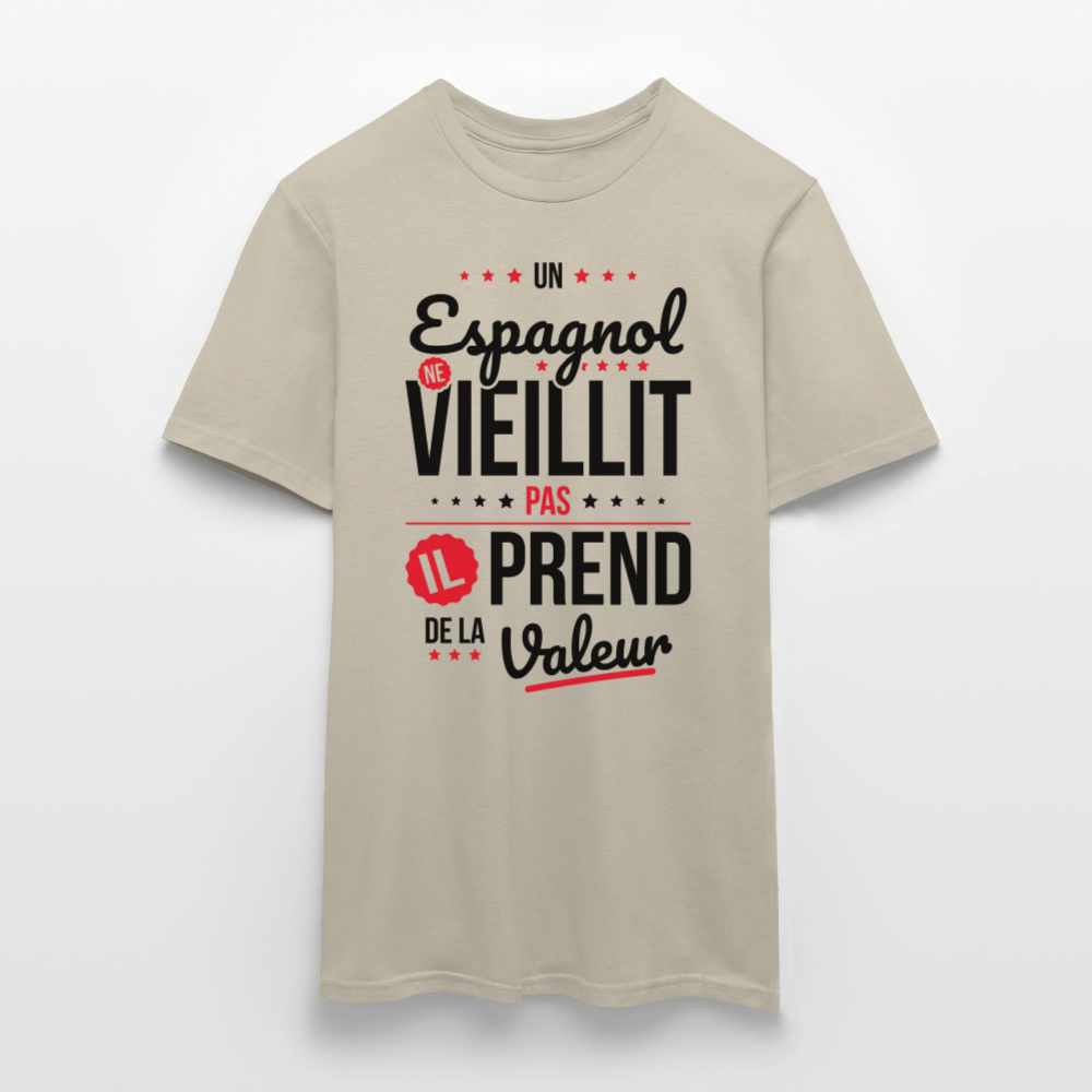 T-shirt Homme - Un Espagnol ne vieillit pas - beige sable
