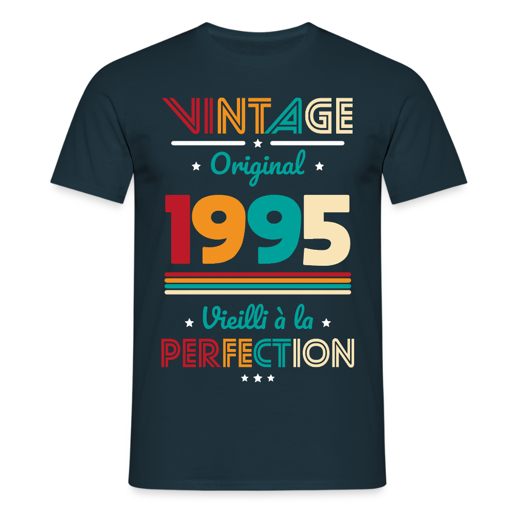 T-shirt Homme - Anniversaire 30 Ans - Vintage Original 1995 - marine
