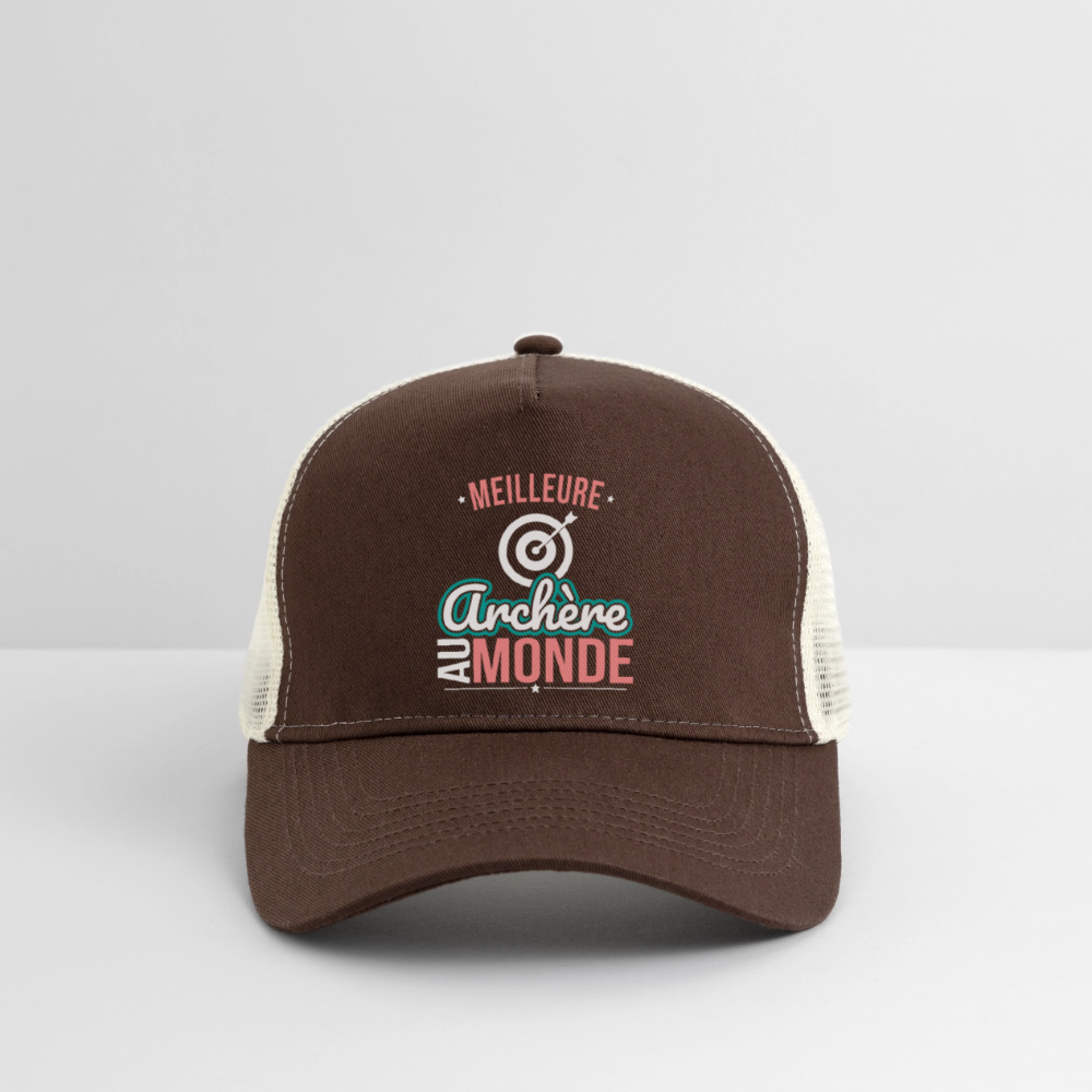 Casquette Trucker - Meilleure archère au monde - marron/beige