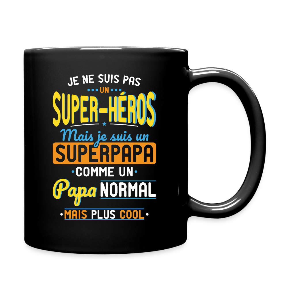 Mug uni - Pas un Super-héros mais un super Papa - noir