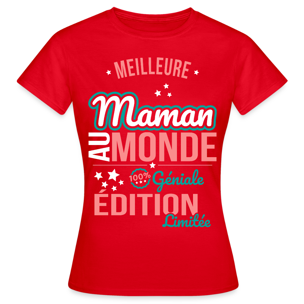 T-shirt Femme - Meilleure Maman au monde - rouge