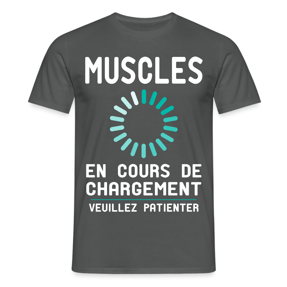 T-shirt Homme - Muscles en cours de chargement - charbon