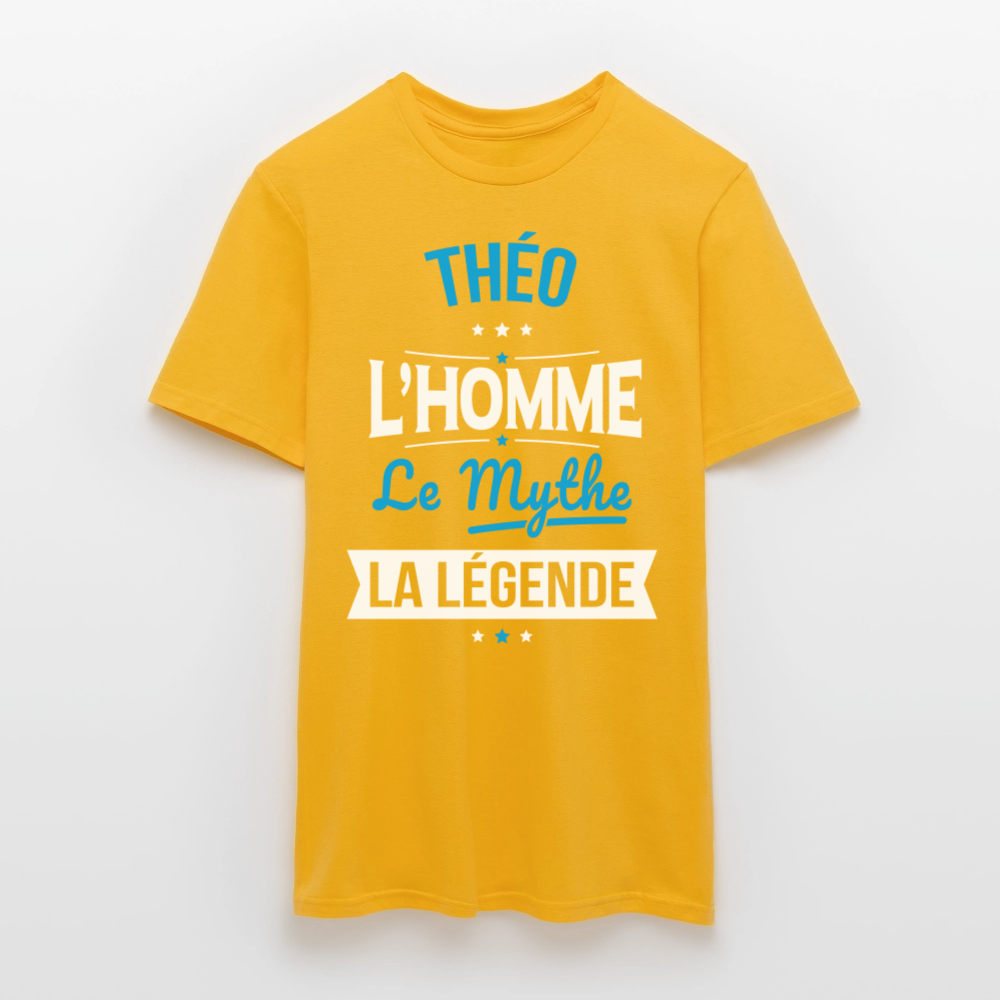 T-shirt Homme - Théo - l'Homme - le Mythe - la Légende - jaune