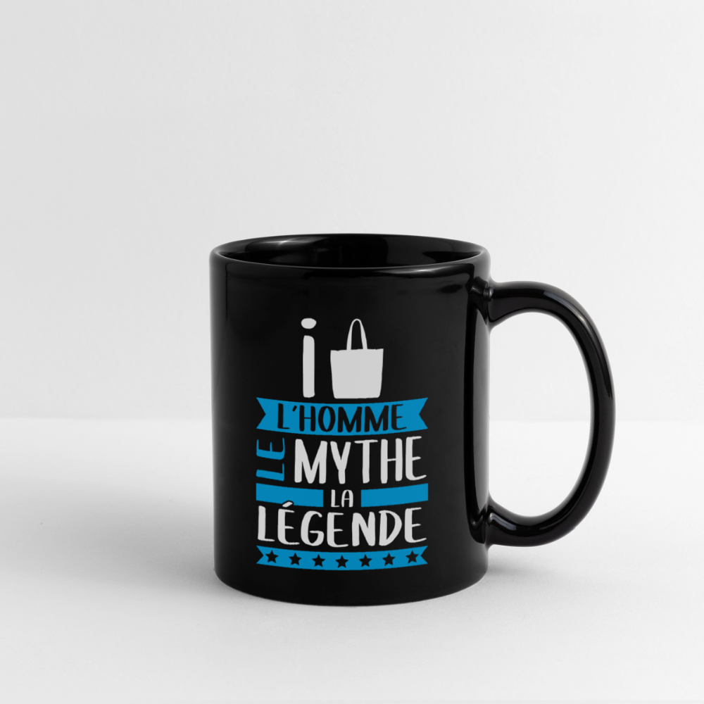 Mug uni Isaac rébus – L’homme, le mythe, la légende - noir