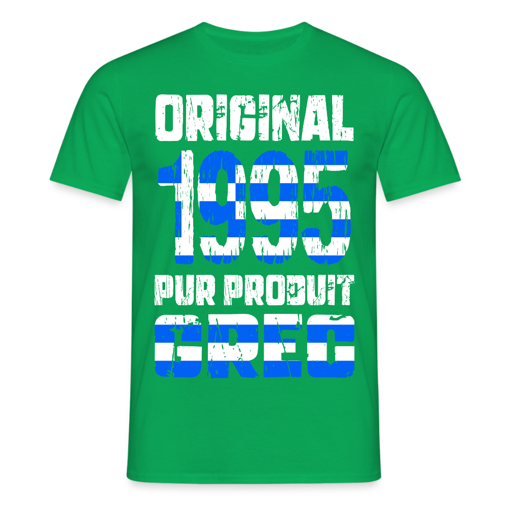 T-shirt Homme - Anniversaire 30 Ans - Original 1995 - Pur produit Grec - vert