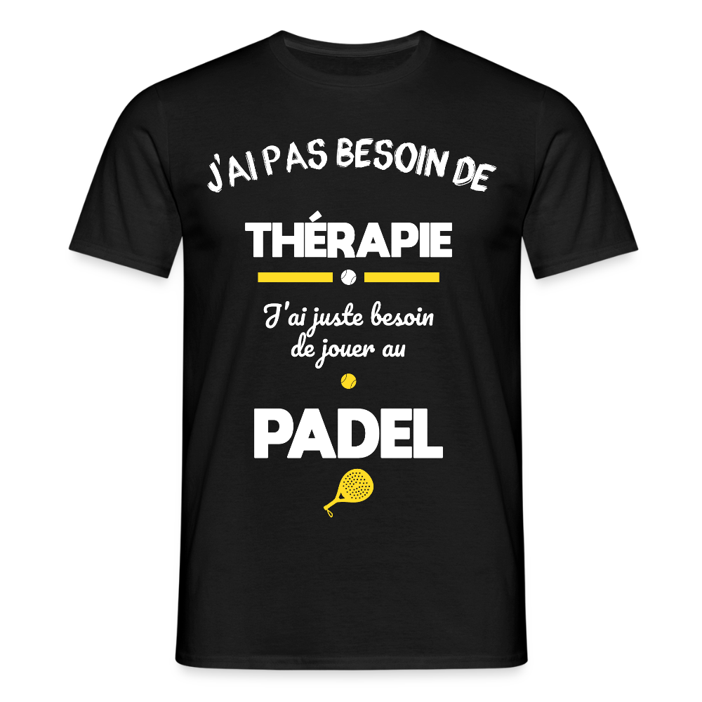 T-shirt Homme - Besoin De Jouer Au Padel - noir