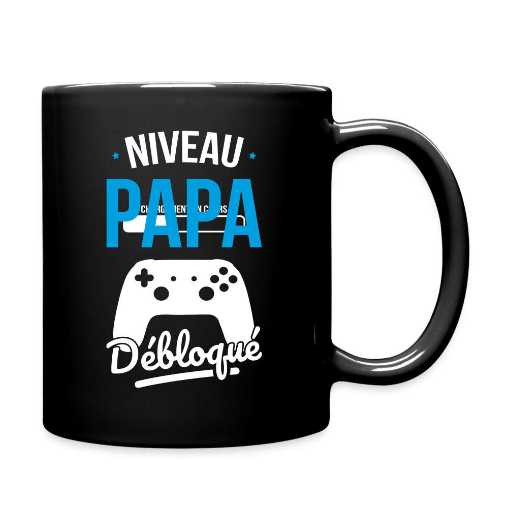 Mug uni - Niveau Papa Débloqué - noir