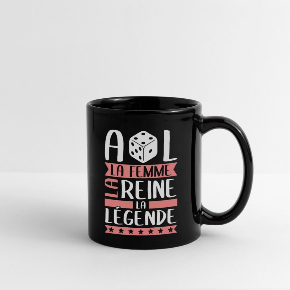 Mug uni Adèle rébus – La femme, la reine, la légende - noir