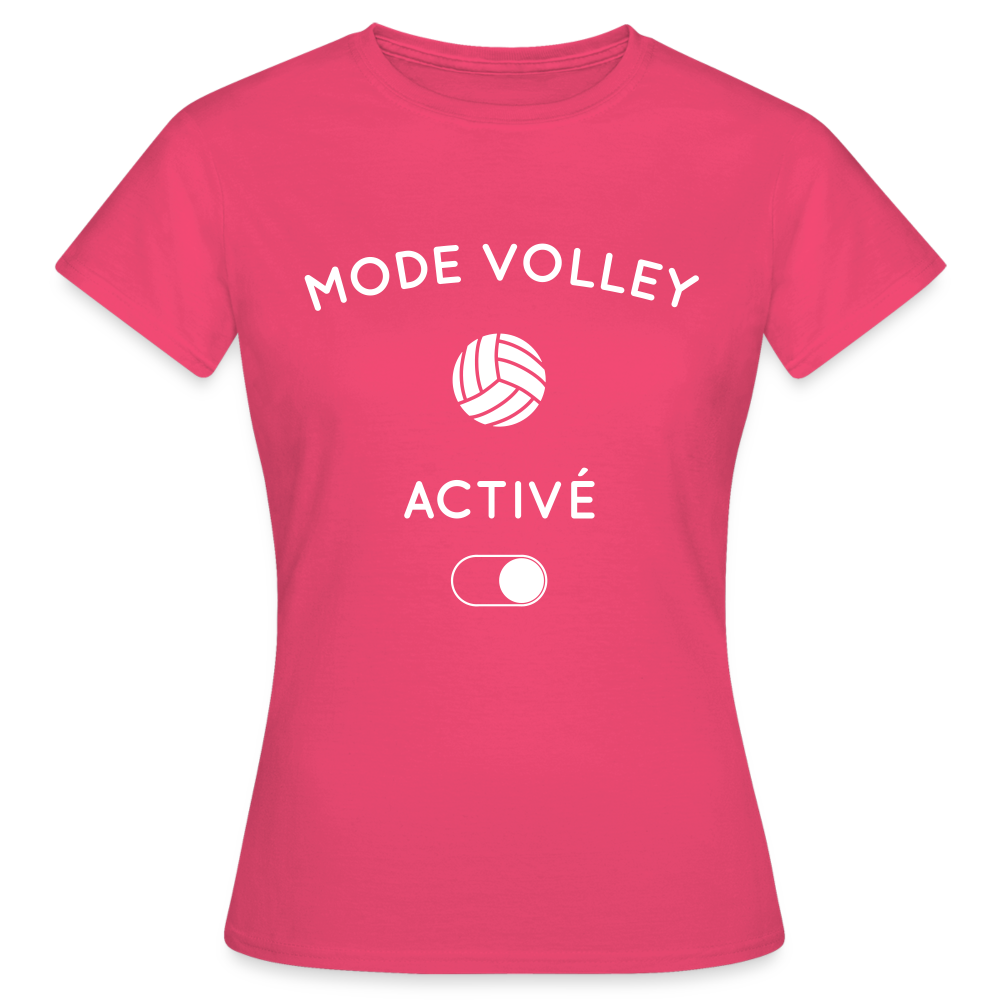 T-shirt Femme - Mode volley activé - rose azalée