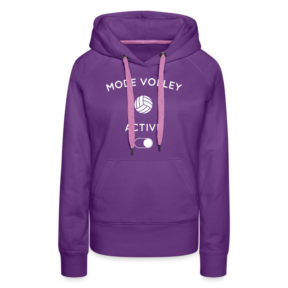 Sweat à capuche Premium Femme - Mode volley activé - violet