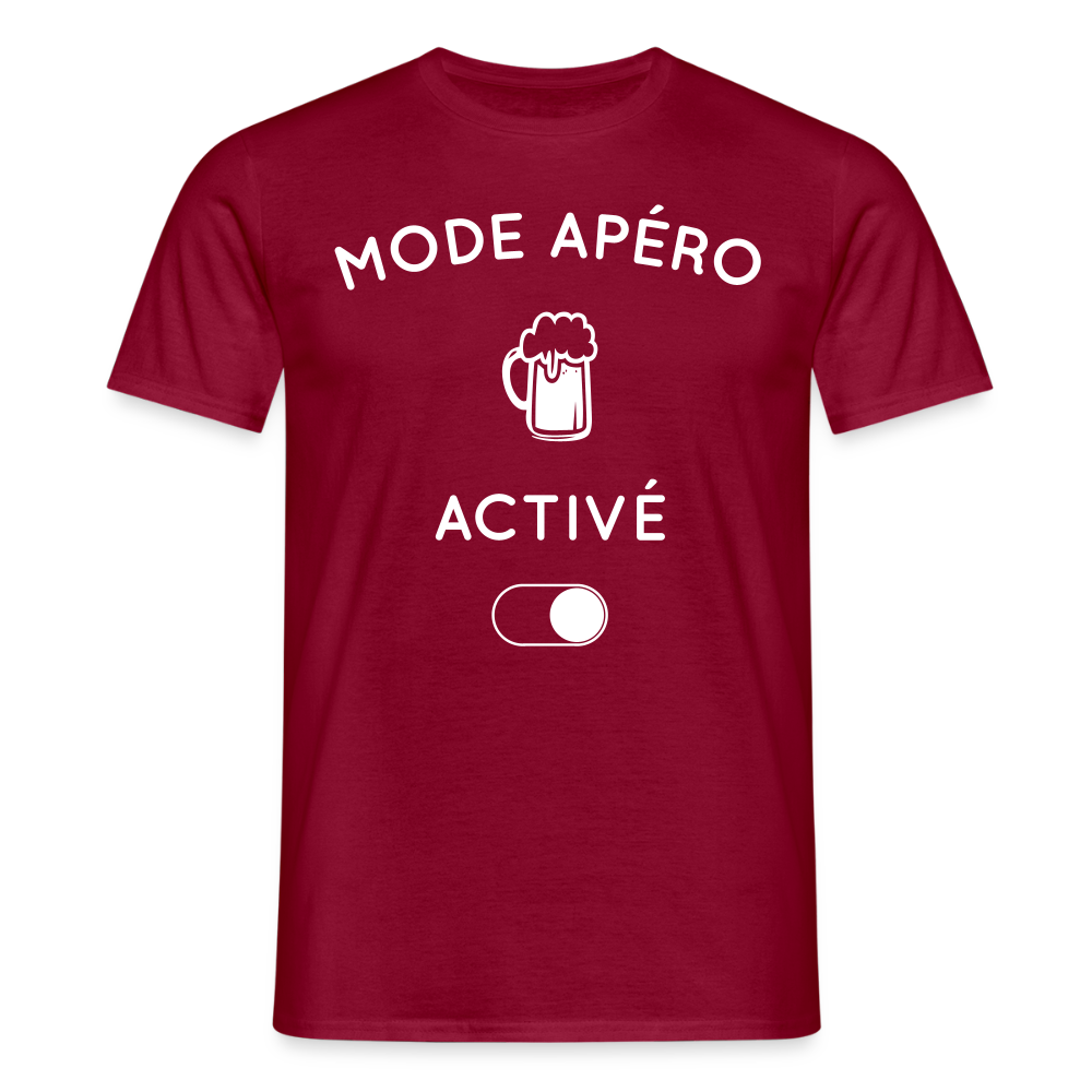 T-shirt Homme - Mode apéro activé - rouge brique