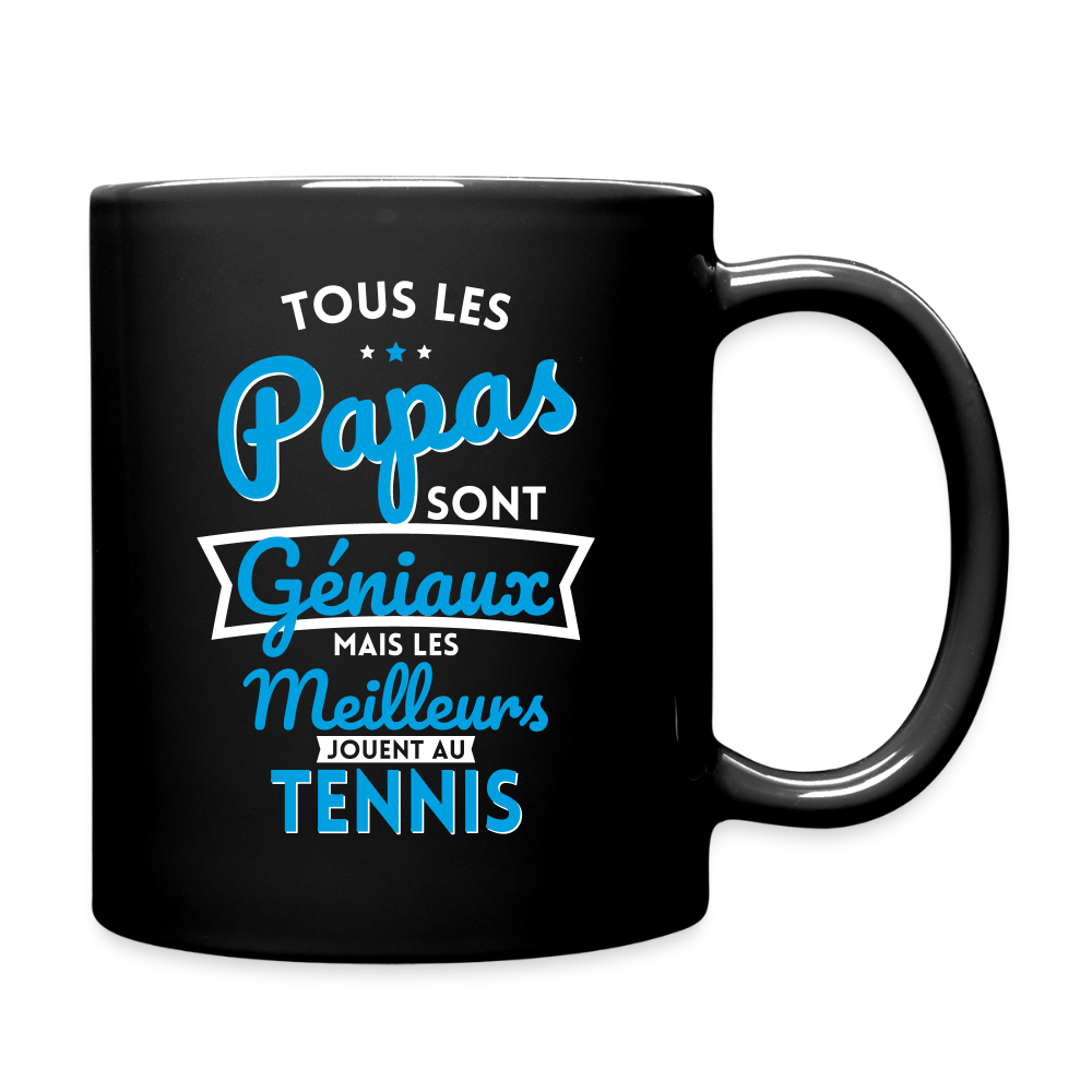 Mug uni - Papas géniaux - Les meilleurs jouent au tennis - noir