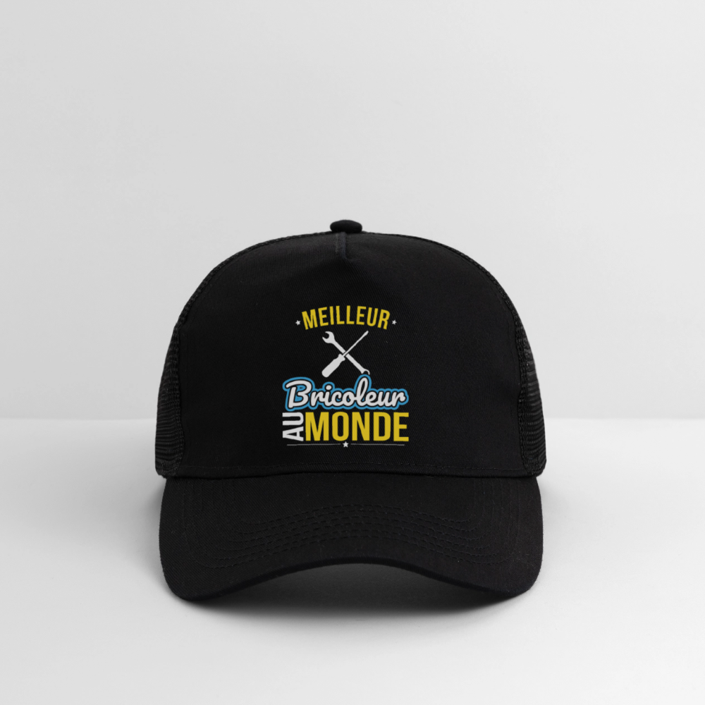 Casquette Trucker - Meilleur bricoleur au monde - noir/noir