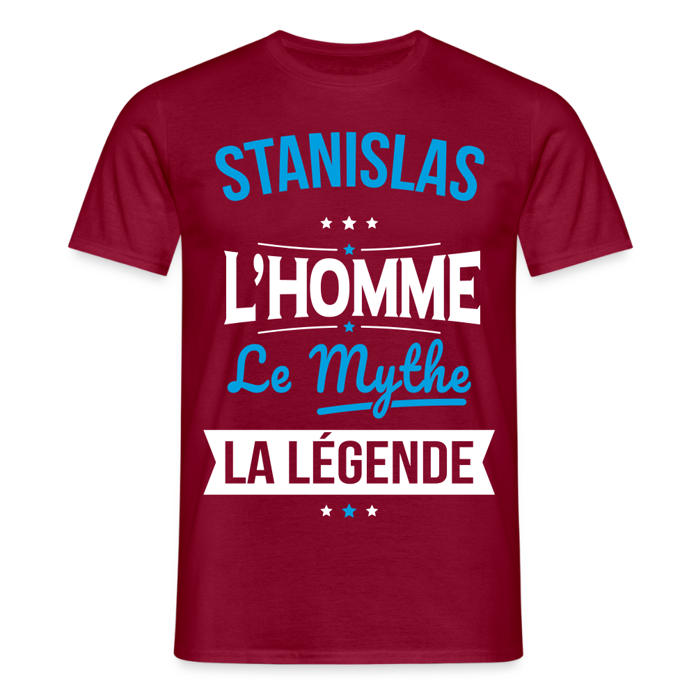 T-shirt Homme - Stanislas - l'Homme - le Mythe - la Légende - rouge brique