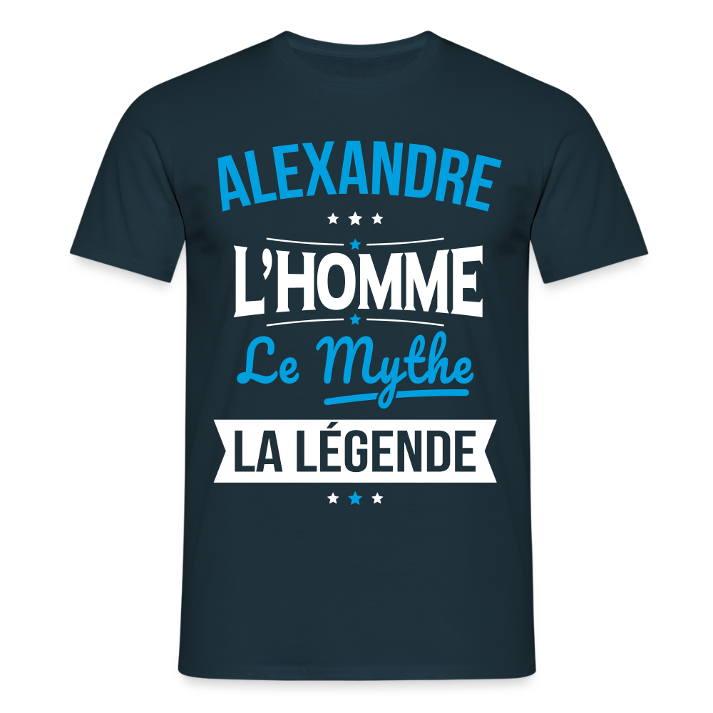 T-shirt Homme - Alexandre - l'Homme - le Mythe - la Légende - marine