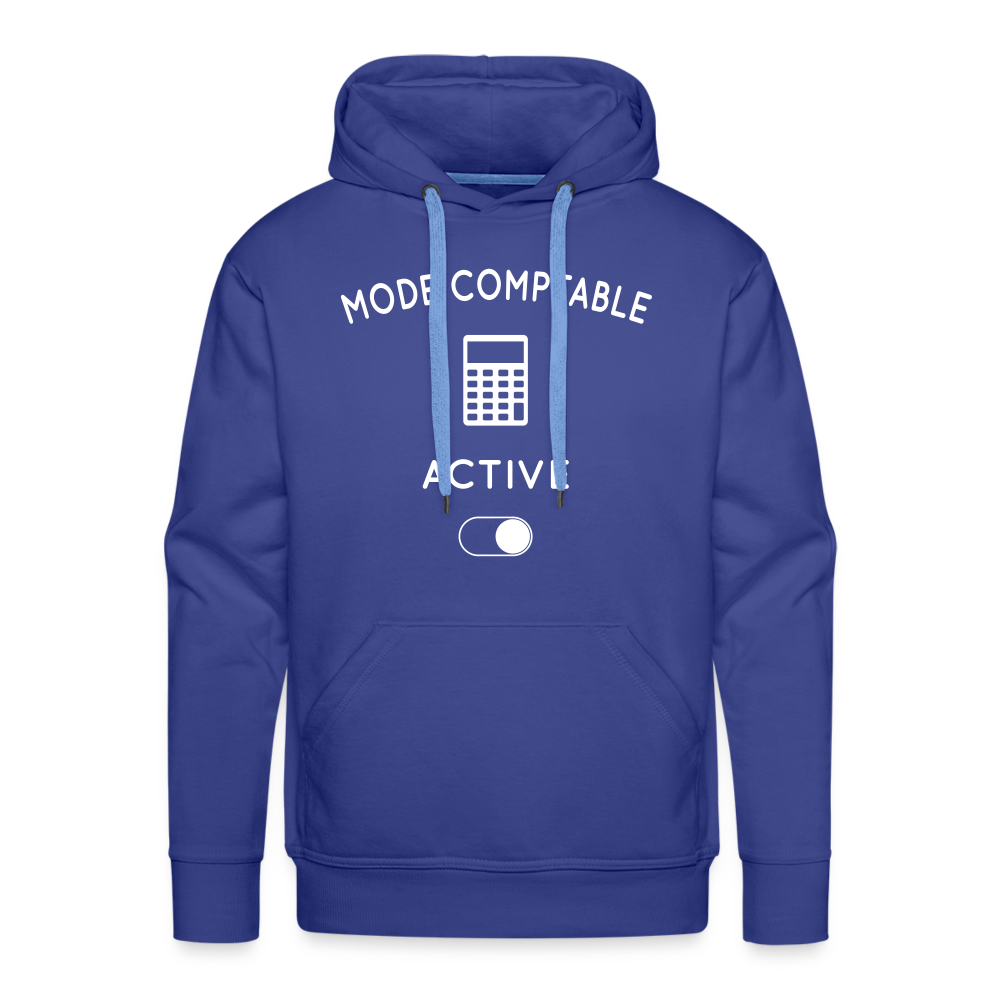 Sweat à capuche Premium Homme - Mode comptable activé - bleu royal