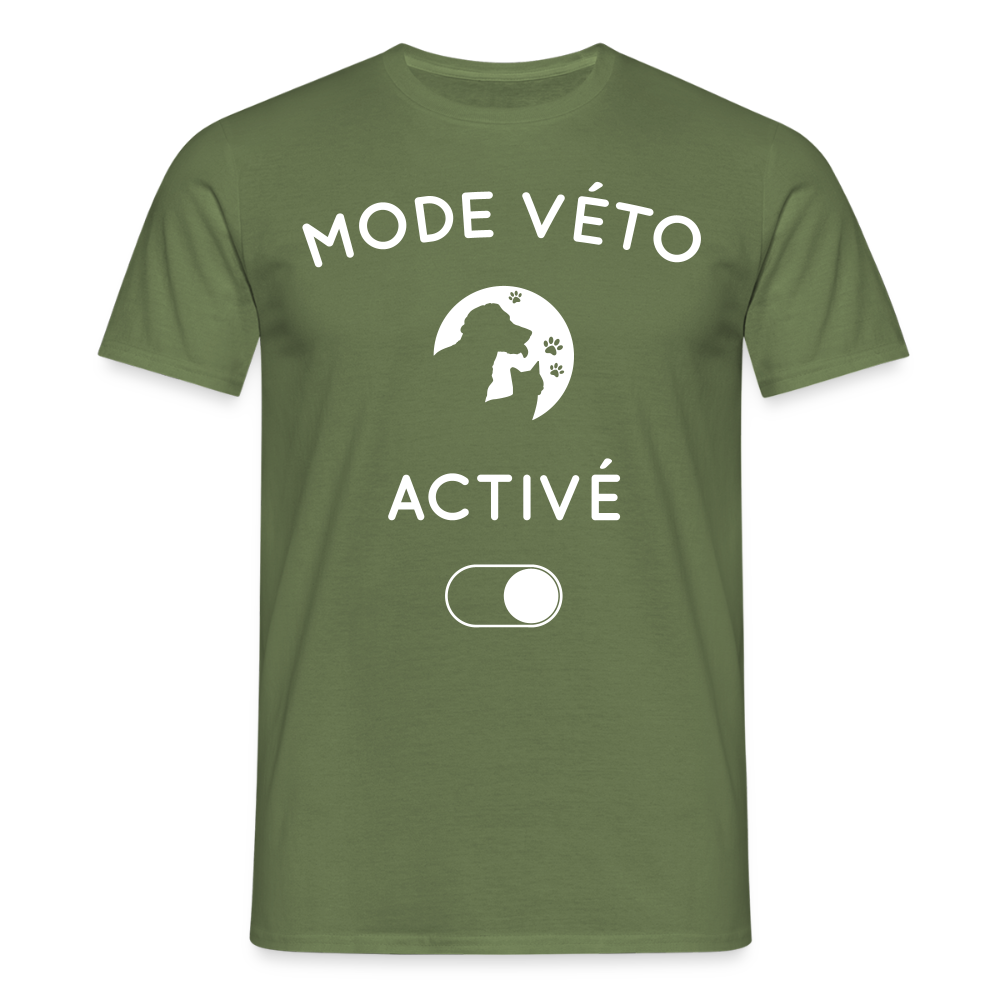 T-shirt Homme - Mode véto activé - vert militaire