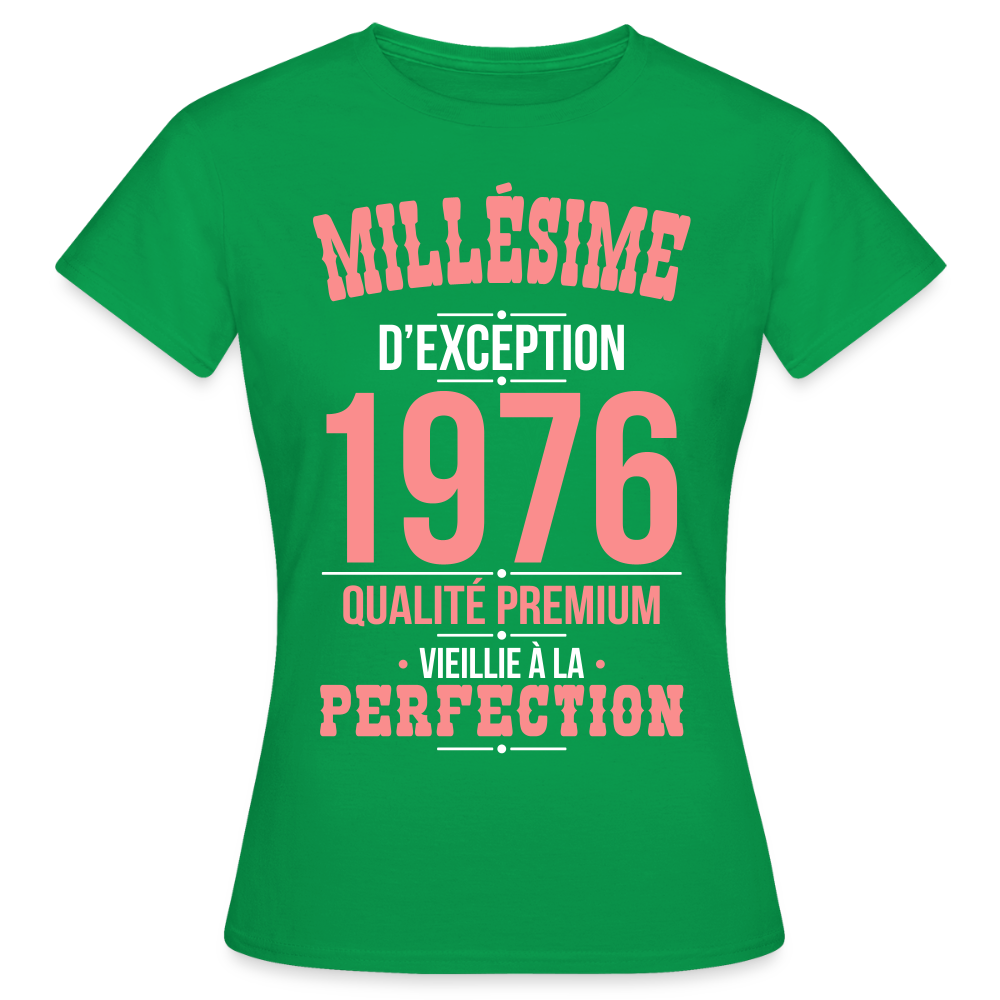 T-shirt Femme 50 Ans 1976 – Millésime d’Exception 1976 - vert