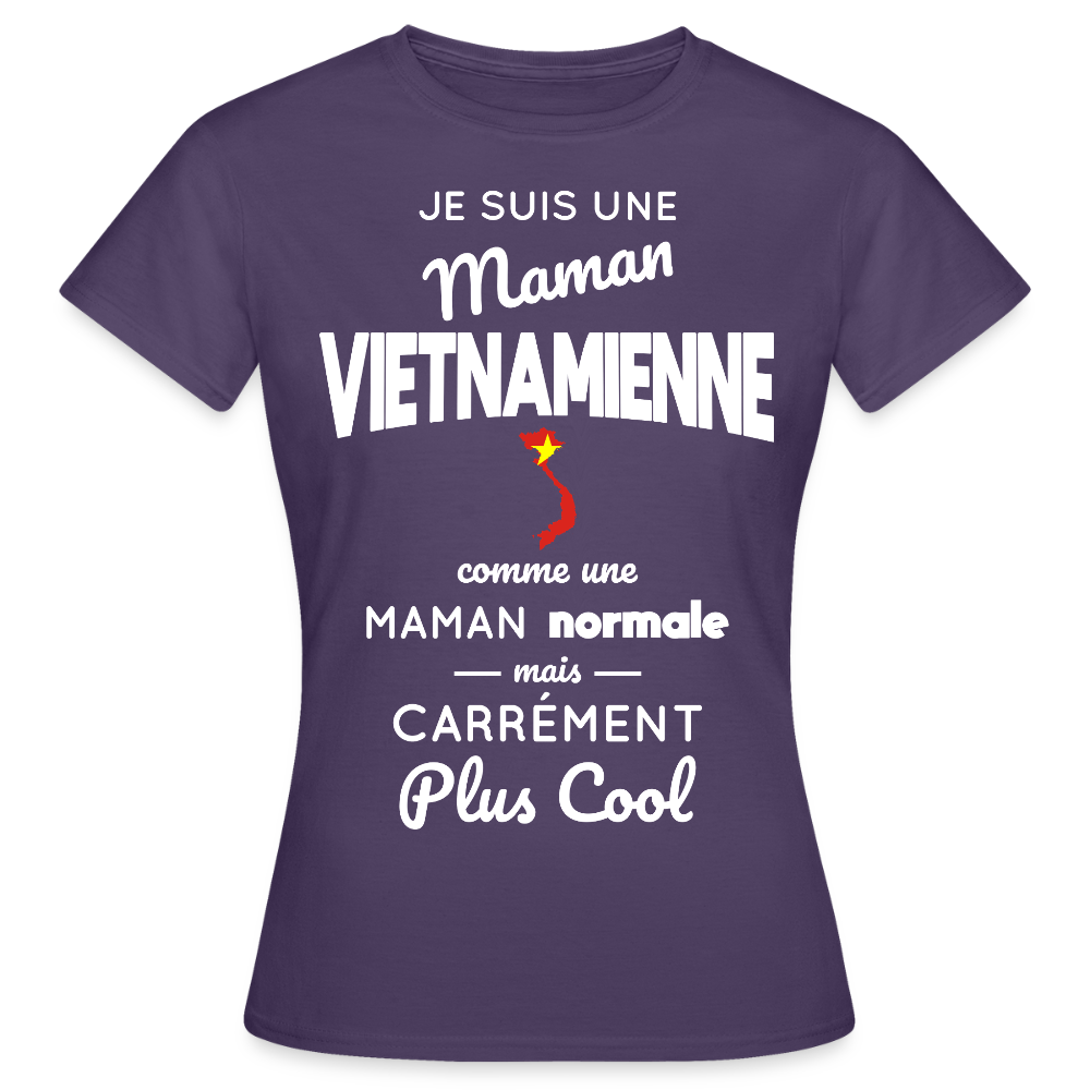 T-shirt Femme - Maman Vietnamienne plus cool - violet foncé