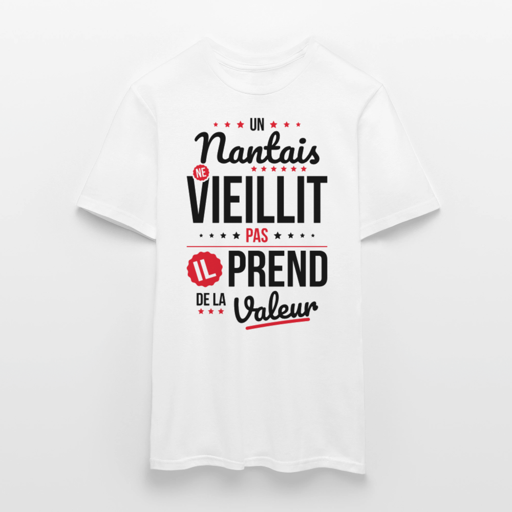 T-shirt Homme - Un Nantais ne vieillit pas - blanc