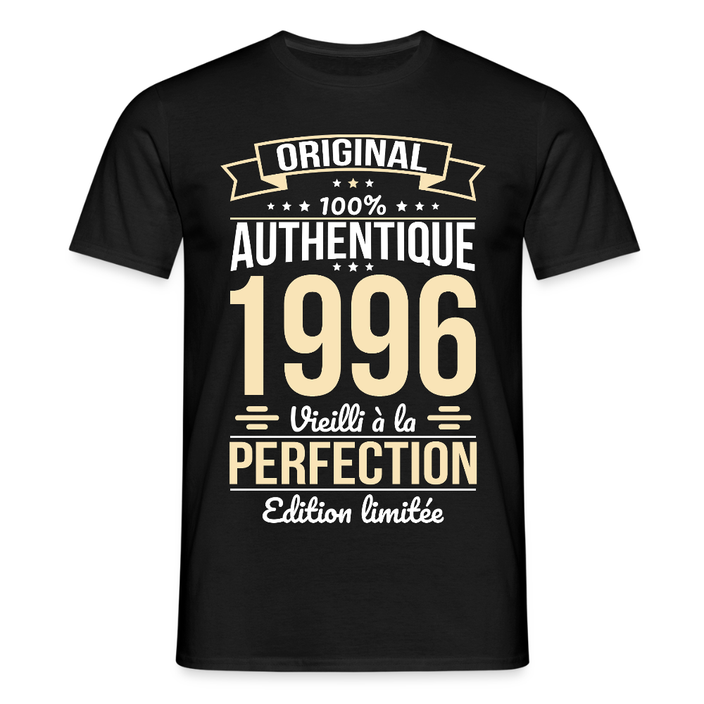 T-shirt anniversaire homme 30 ans – Original 1996 - noir