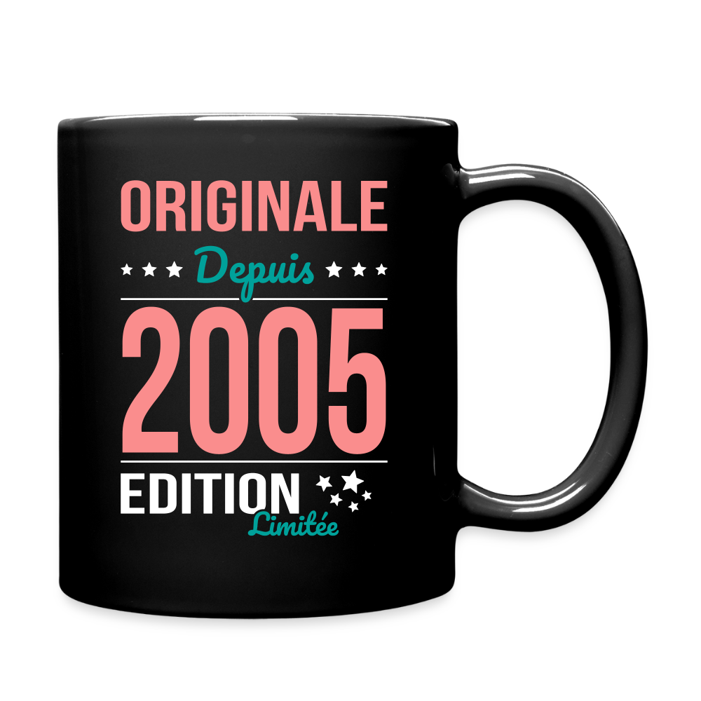 Mug uni - Anniversaire 20 Ans - Originale depuis 2005 - noir