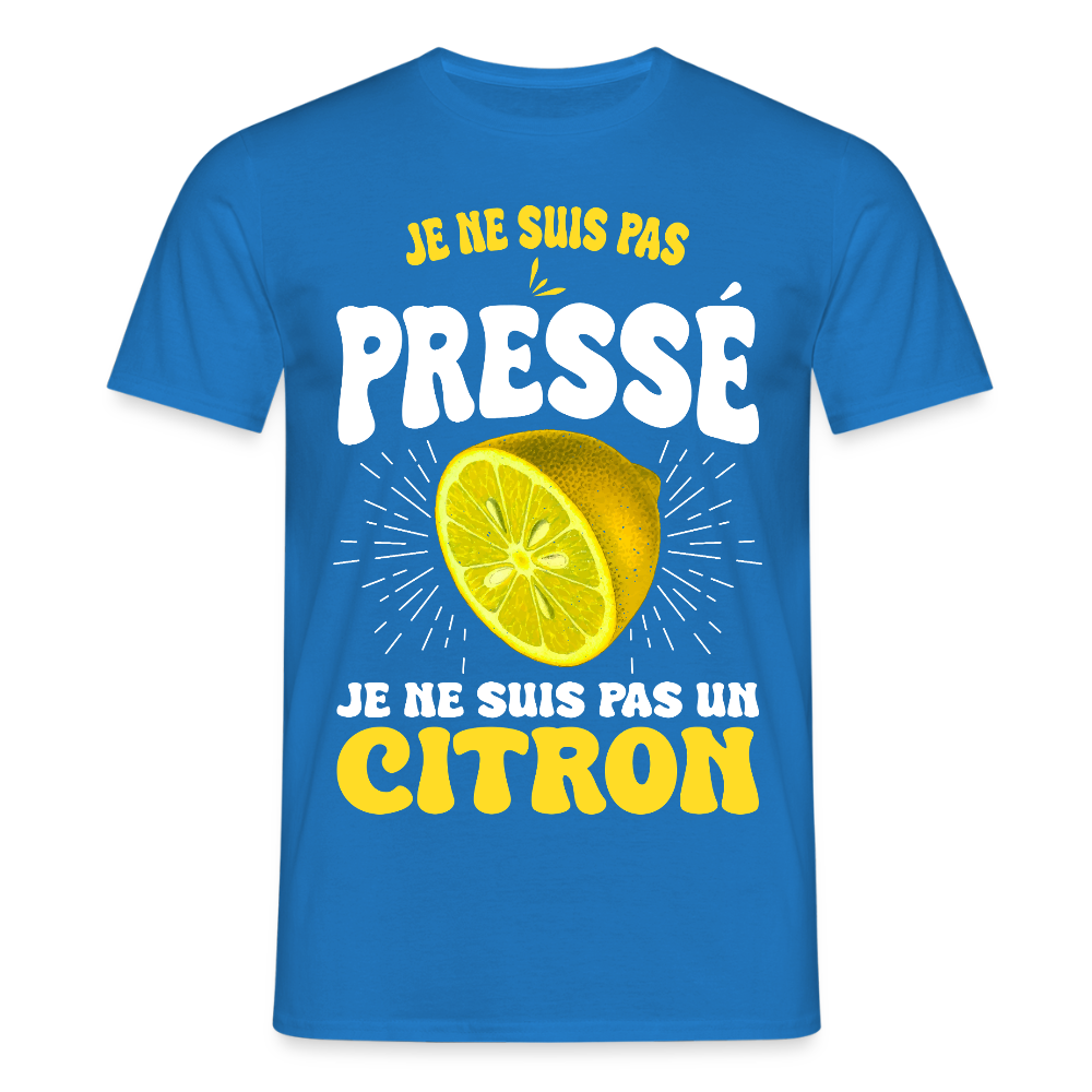 T-shirt Homme - Je ne suis pas un citron - bleu royal