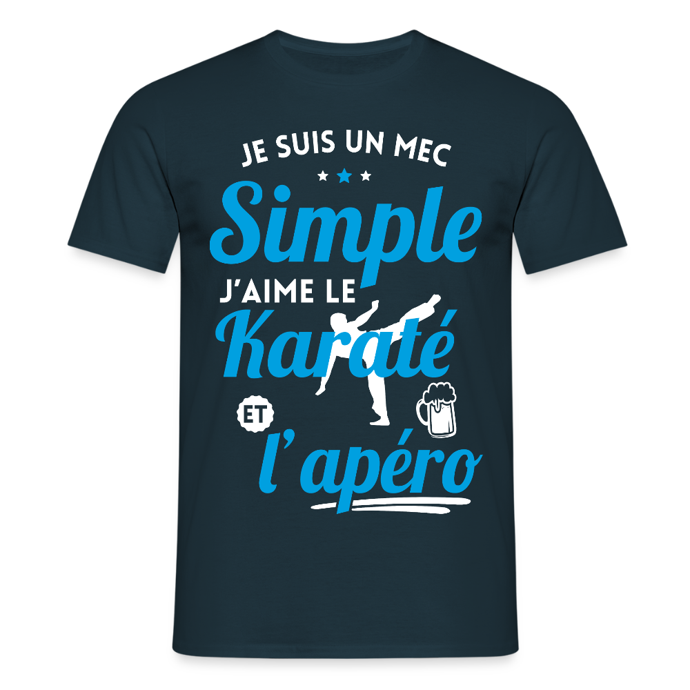 T-shirt Homme - J'aime le karaté et l'apéro - marine