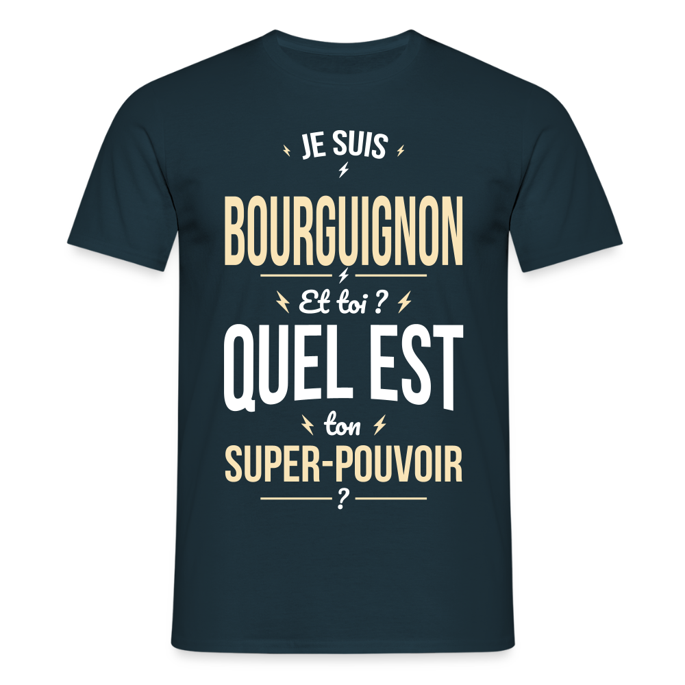 T-shirt Homme - Papa Bourguignon Plus Cool - marine