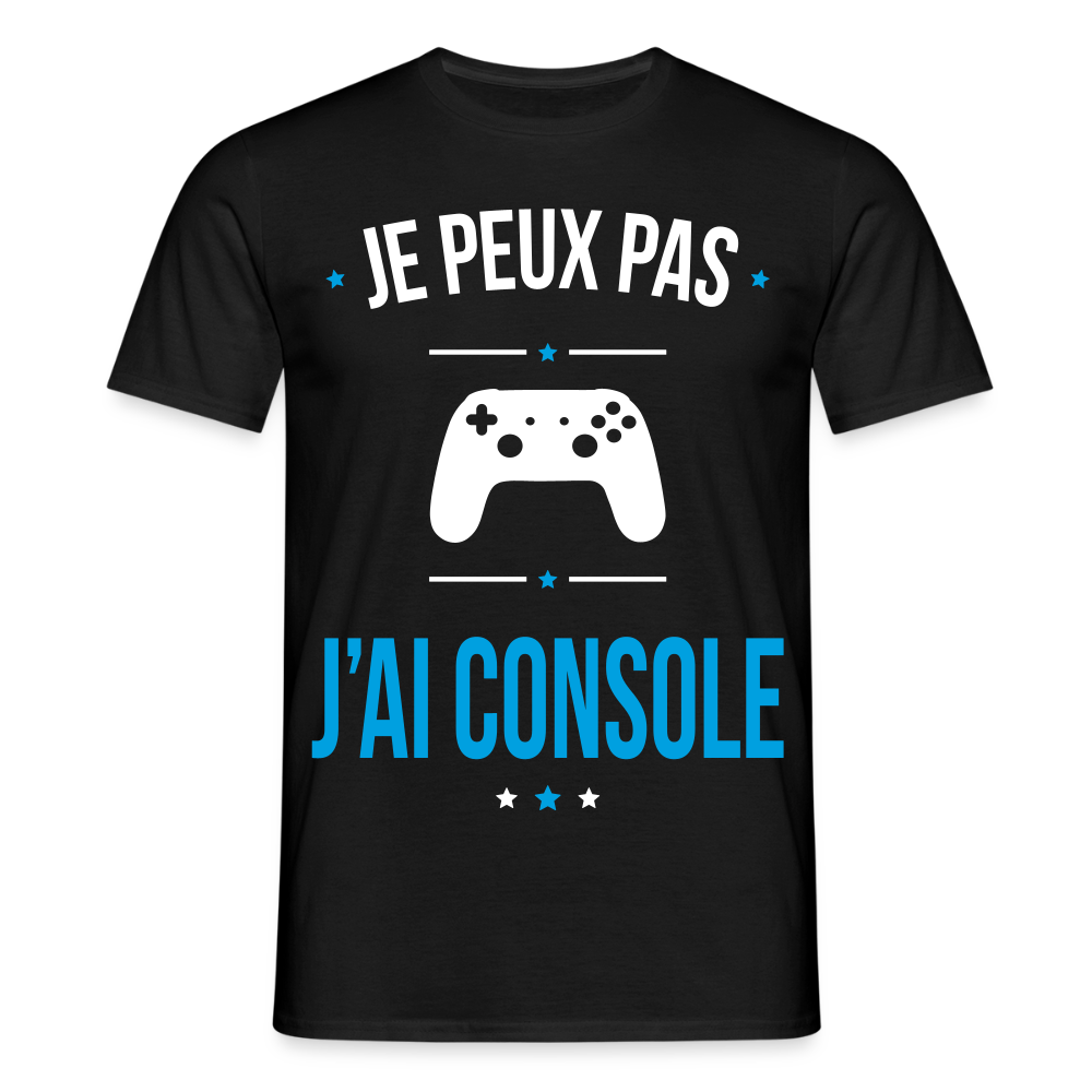 T-shirt Homme - Je peux pas j'ai Console - noir