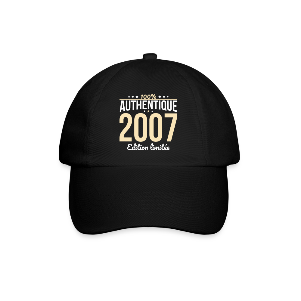 Casquette classique - Anniversaire 18 Ans - 100% Authentique 2007 - noir/noir