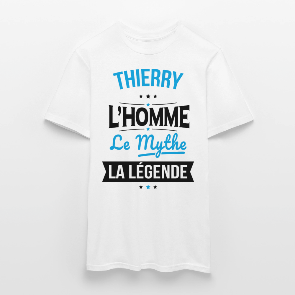 T-shirt Homme - Thierry - l'Homme - le Mythe - la Légende - blanc