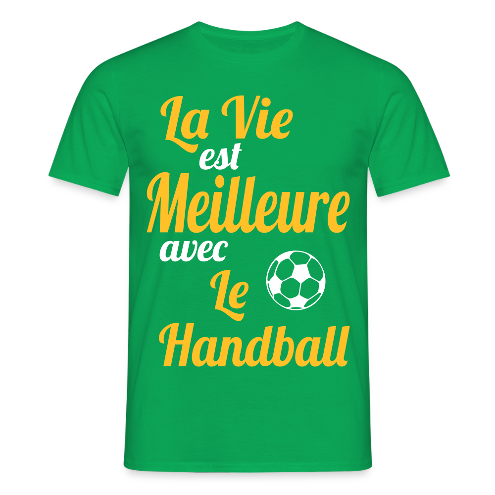 T-shirt Homme - La vie est meilleure avec le handball - vert