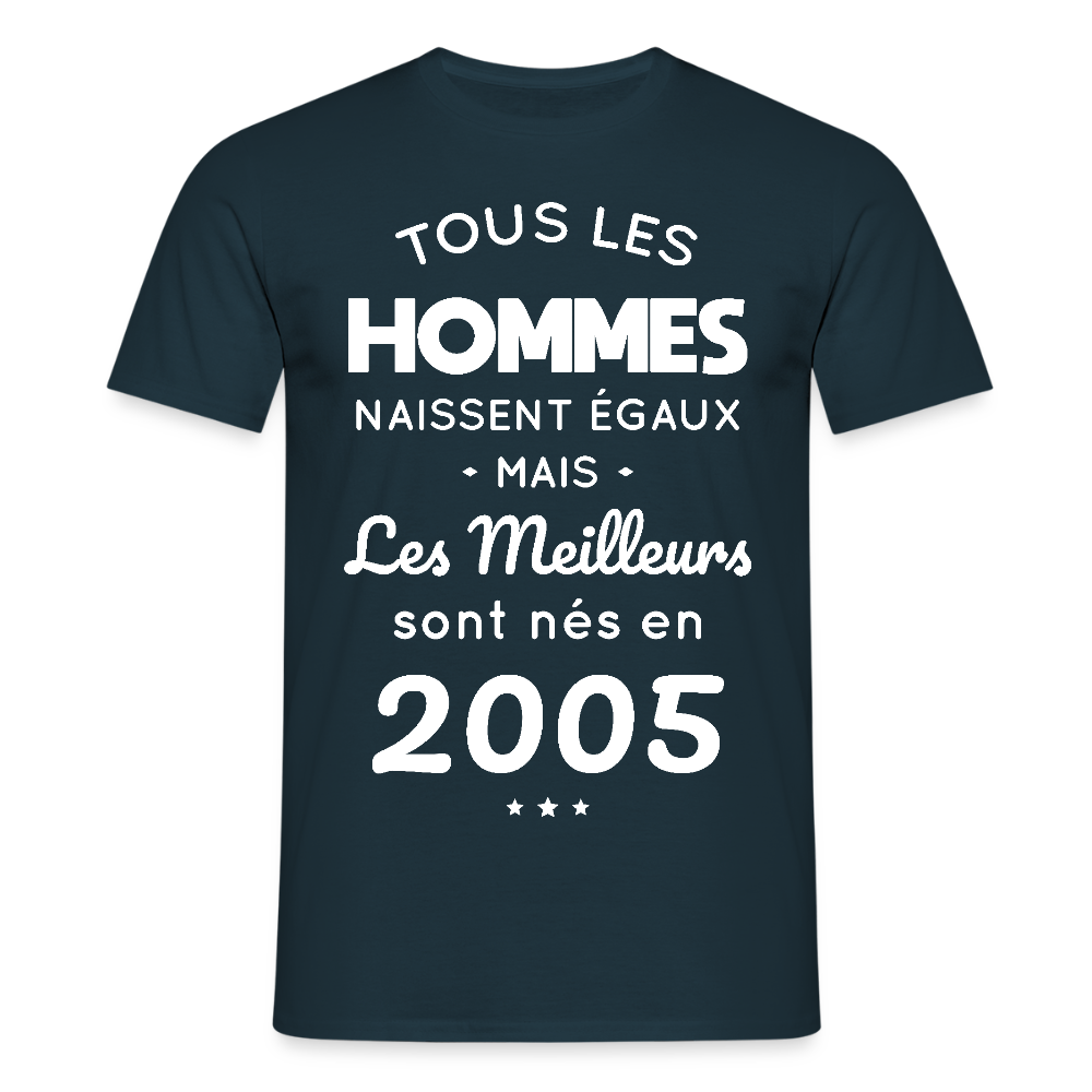 T-shirt Homme - Anniversaire 20 Ans - Les meilleurs sont nés en 2005 - marine