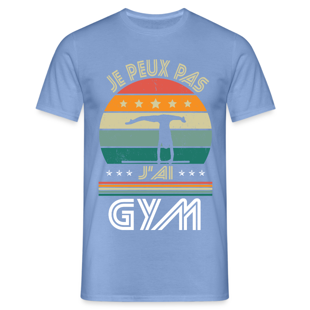 T-shirt Homme - Je peux pas j'ai Gym - carolina blue