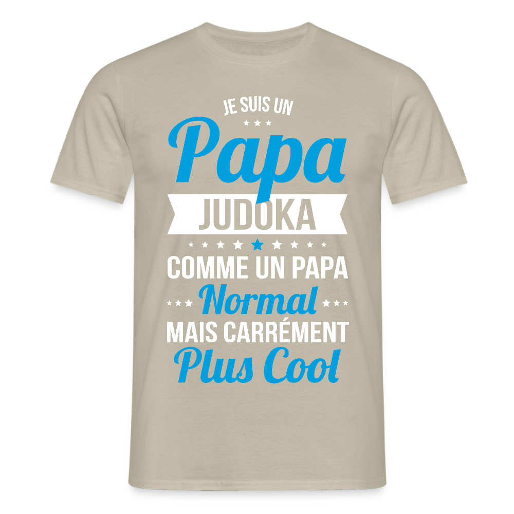 T-shirt Homme - Papa judoka plus cool - beige sable