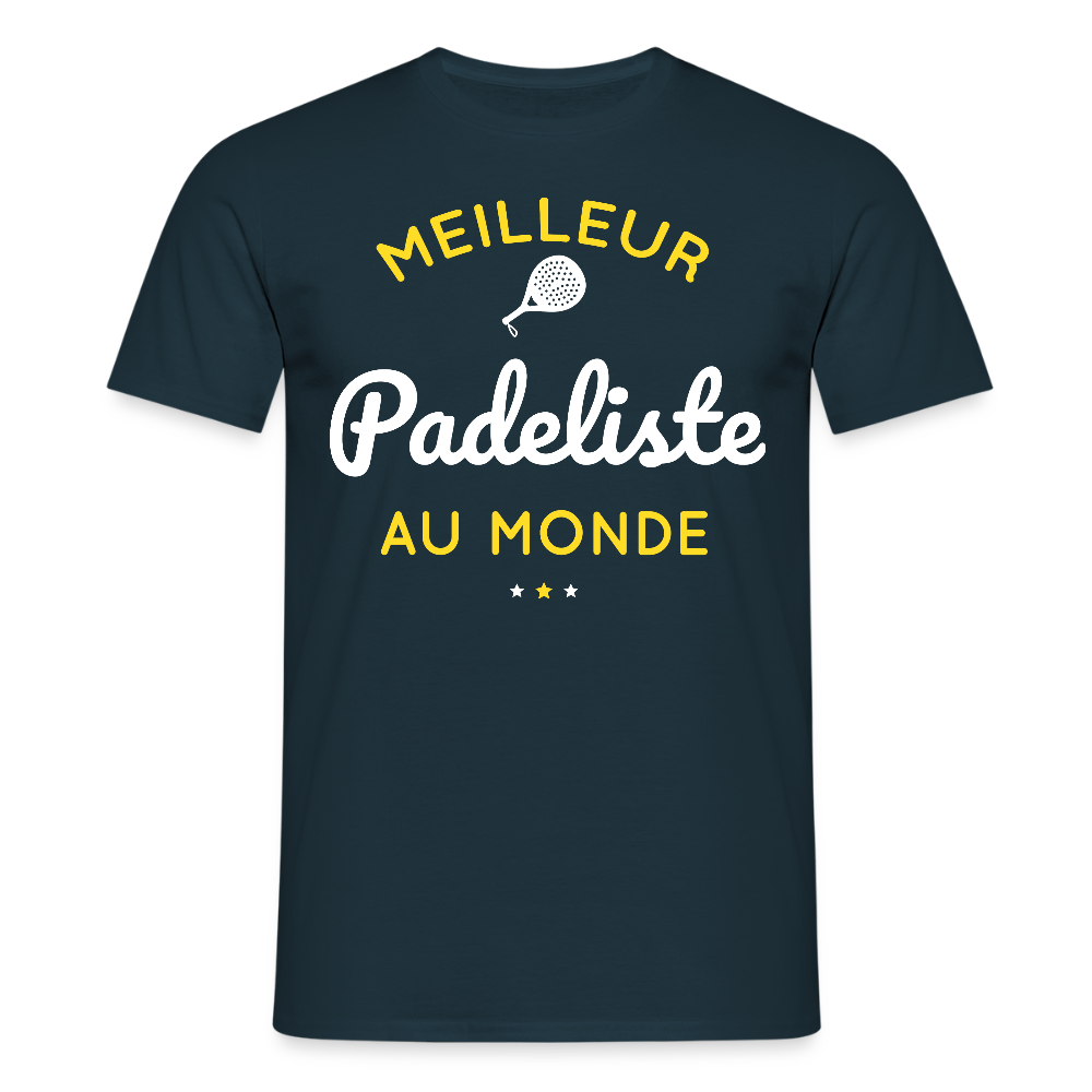 T-shirt Homme - Meilleur Padeliste Au Monde - marine