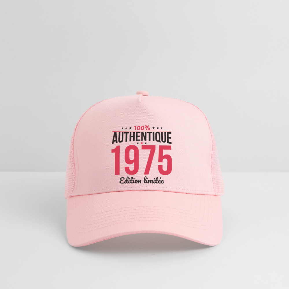 Casquette Trucker - Anniversaire 50 Ans - 100% Authentique 1975 - rose pâle
