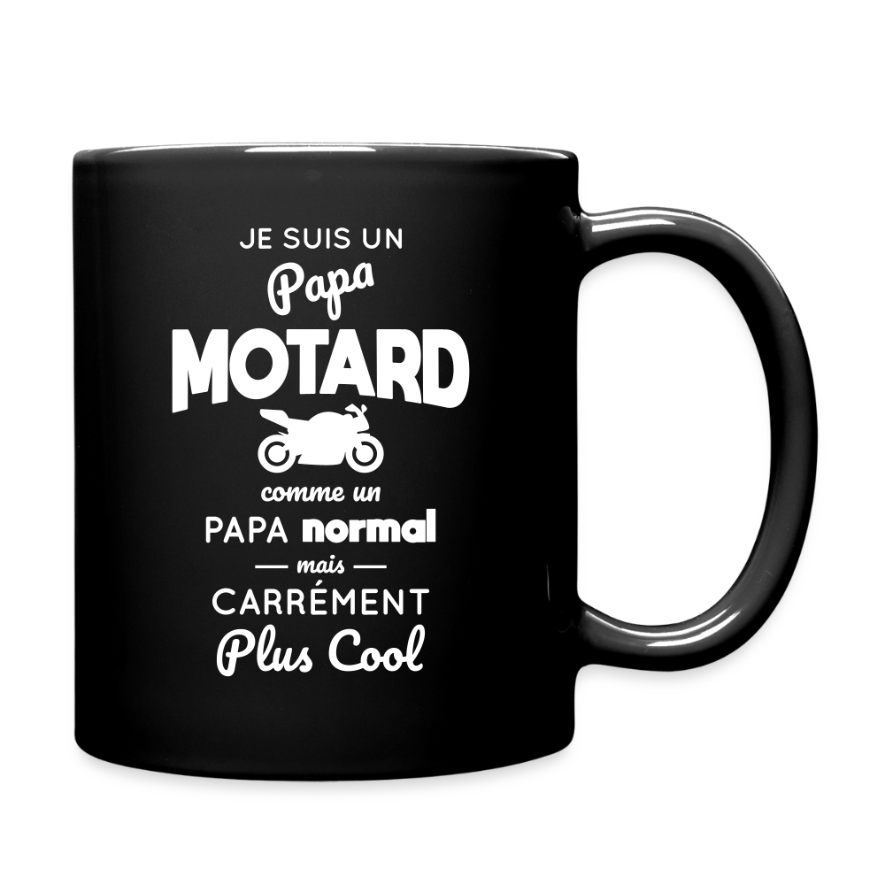 Mug uni - Papa motard plus cool - noir