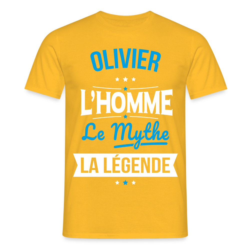T-shirt Homme - Olivier - l'Homme - le Mythe - la Légende - jaune