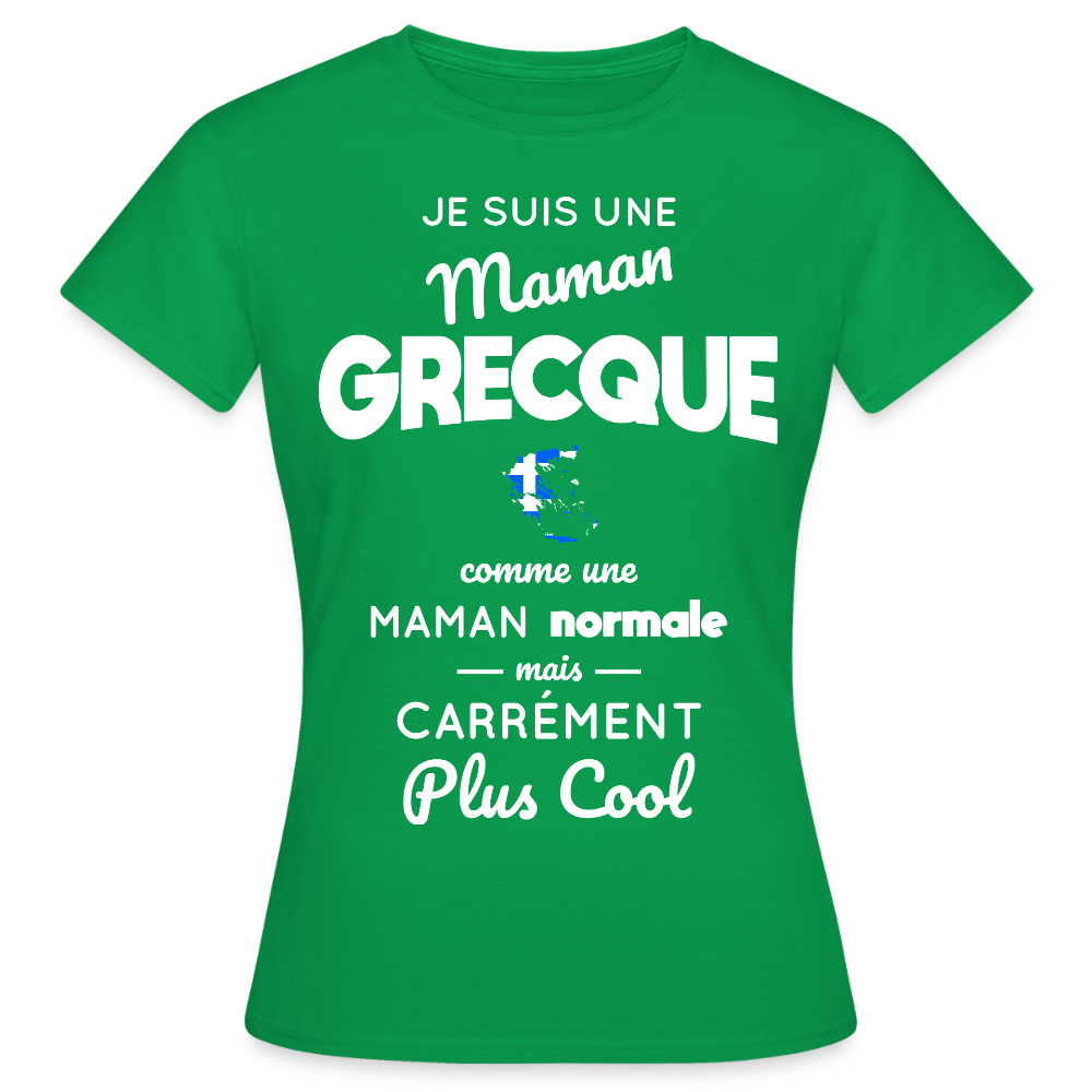 T-shirt Femme - Maman Grecque plus cool - vert