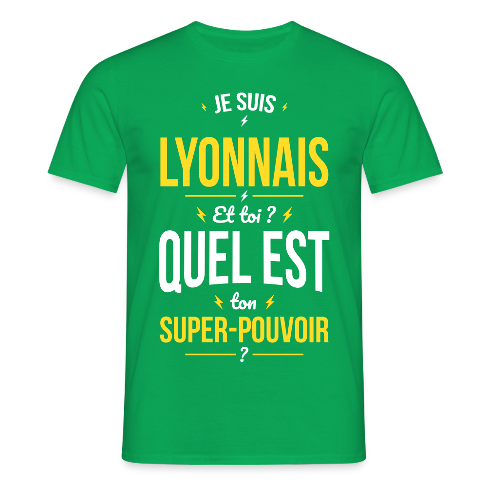 T-shirt Homme - Je suis Lyonnais - Super-pouvoir - vert