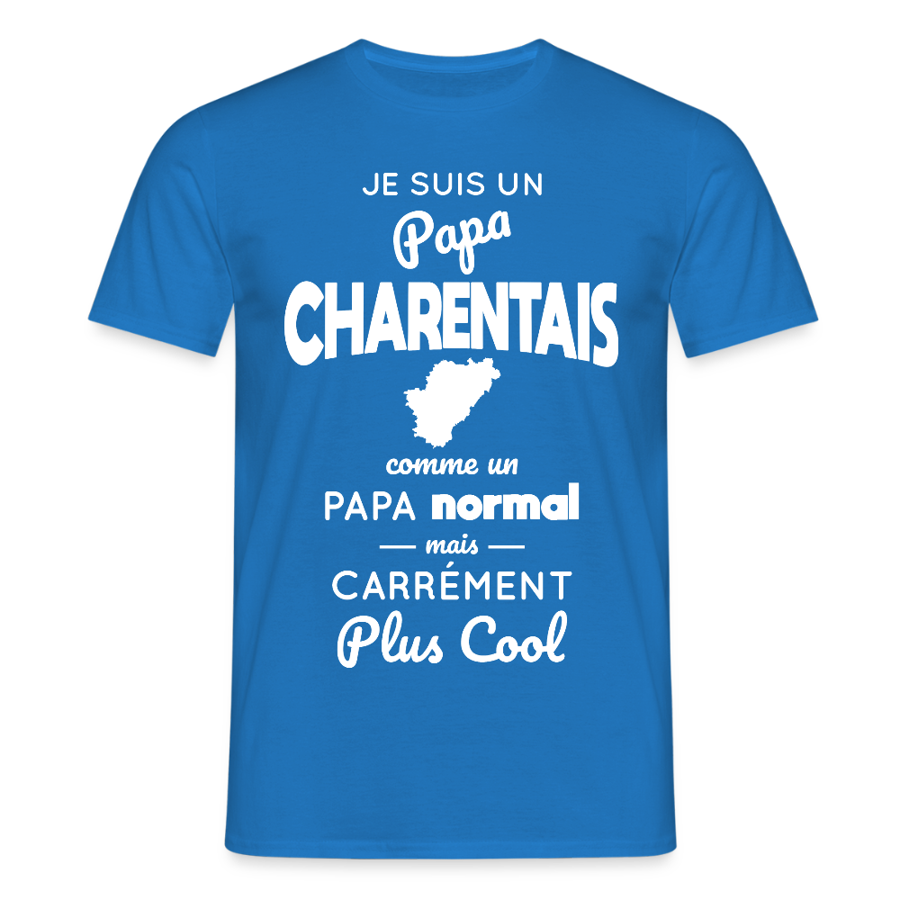 T-shirt Homme - Papa Charentais Plus Cool - bleu royal